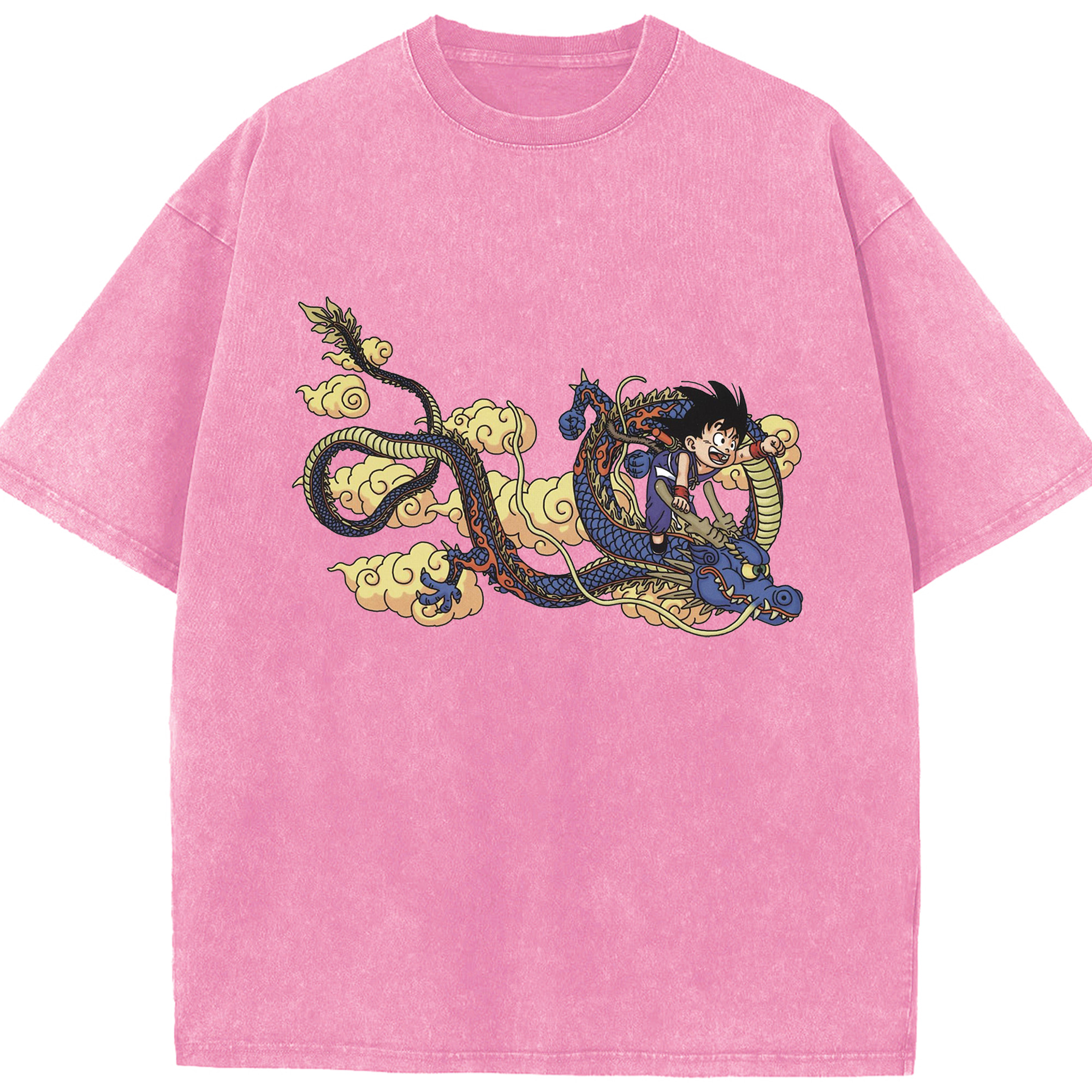 （画像用） ドラゴンボール 神龍 シェンロン DRAGON BALL Shenron 綿100% ヴィンテージ風 半袖Tシャツ（フロントプリント）